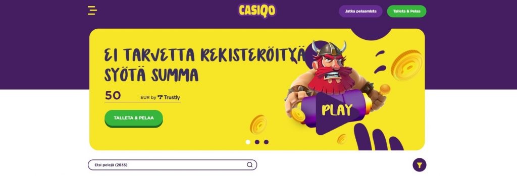Casiqo Casino etusivu